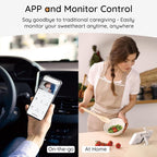 BOIFUN Additional Baby Camera Specifically Compatible with Baby2TM Video Baby Monitor, 360° Camera with Night Light, Auto Tracking, AI Motion & Sound Detection, Two-Way Audio