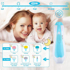 Baby Grooming Kit，Electric Safety Nail Trimmer Baby Nursery Kit，Infant Safety Care Set with Hair Brush Comb Nail Clipper Nasal Aspirator,Baby Essentials Kit for Newborn Girls Boys (21 PC-Blue Kit)