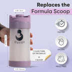 Formula Dispenser - Replaces Hand Scooping - Add Desired Amount with a Few clicks - Baby Formula Container to go - 10ounces Baby Milk Powder Storage - for Home & Travel