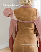 Blissful Diary Muslin Nursing Cover for Breastfeeding, Breathable Breastfeeding Cover up with Arch Neckline for Women, Nursing Apron (Dusty Pink)