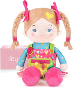 Educational Soft Baby Doll(16''), Learning Sensory Doll for Toddlers, Montessori Toys for 2-Year-Old Girls Christmas, Birthday Gifts, Plush Doll with Zipper, Shoelace, Button-Busy Sweetheart