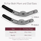 Momcozy Hip Seat Baby Carrier - Adjustable Waistband with Original 3D Belly Protector, Ergonomic Carrier with Various Pockets for Toddlers up to 45lbs (Grey, Medium 27-45IN)