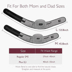 Momcozy Hip Seat Baby Carrier - Adjustable Waistband with Original 3D Belly Protector, Ergonomic Carrier with Various Pockets for Newborns & Toddlers up to 45lbs (Grey, Large)