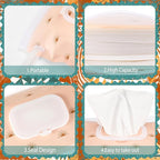 FEBSNOW 2 Pack Baby Wipes Dispenser, Portable Refillable Wipe Holder Baby Wipes Container Travel Wipes Case Reusable Boho Wet Wipes Pouch