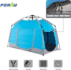 Easy Set Up Kids Playhouse with Nice LED Light Strip and 3 Large Opens,Portable Children Play Tent & Privacy Room for Indoor & Outdoor Games with Carry Bag-Free Space for Toddlers-Birthday Gifts