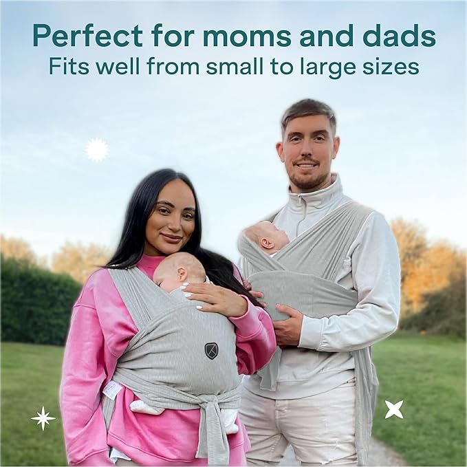 Koala Babycare Baby Carrier Wrap, Easy to Wear As a T-Shirt - Original Baby Carrier Newborn to Toddler - Sling One Size Fits All - Baby Wraps Carrier Up to 22lbs