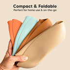 KeaBabies 2-Pack Silicone Baby Bibs for Eating - Sturdy Food-Grade Silicone Bibs for Babies Girl, Boy, Large Food Catcher, Clean & Put On Easily, Waterproof Toddler Feeding Essentials (Amaze)