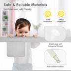 BABY JOY Bed Rail for Toddlers, 69’’ Extra Long, Height Adjustable & Foldable Baby Bed Rail Guard w/Storage Pocket & Double Safety Child Lock for Kids Twin Double Full Size Queen King Mattress (Gray)