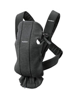 BabyBjörn Baby Carrier Mini, Charcoal Gray, 3D Jersey | Infant Carrier (7-25 lbs), Ergonomic, Easy-to-Use