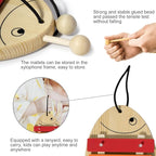 MUSICUBE Xylophone for Baby Toddler Fish Shape Wooden Xylophone with 2 Mallets Educational & Preschool Learning Percussion Instrument Professional Tuning Musical Toys for Kids Aged 3+