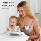 TSRETE Breast Pump, Double Wearable Breast Pump, Electric Hands-Free Breast Pumps with 2 Modes, 9 Levels, LCD Display, Memory Function Rechargeable Double Milk Extractor-24mm Flange, White