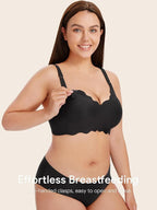 Angelhood Nursing Bras for Breastfeeding Ultra Comfort Seamless Maternity Bra Pack Wireless Pregnancy Bralette Bra Extender