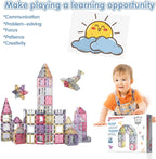Magnetic Tiles 40pcs Morandi 3D Building Tiles Kids Toys for 3 4 5 6 7 8+ Years Old Boys Girls Magnet Toys STEM Educational Learning Magnet Toy Set