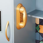 Wooden Play Kitchen Toy Set with Light, Kids Children Pretend Toy Kitchen Playset, Sink Play Toy Oven with Microwave,Toddler Cooking Set Toy for Ages 3+ Baby Girls Boys (Blue)