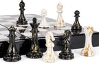 15" Large Chess Set for Adults with Weighted Acrylic Chess Pieces 3.5" King & Portable Folding Marbling Wooden Chess Board Travel Chess Sets Family Board Game Gift – Elegant Classic Chess Game