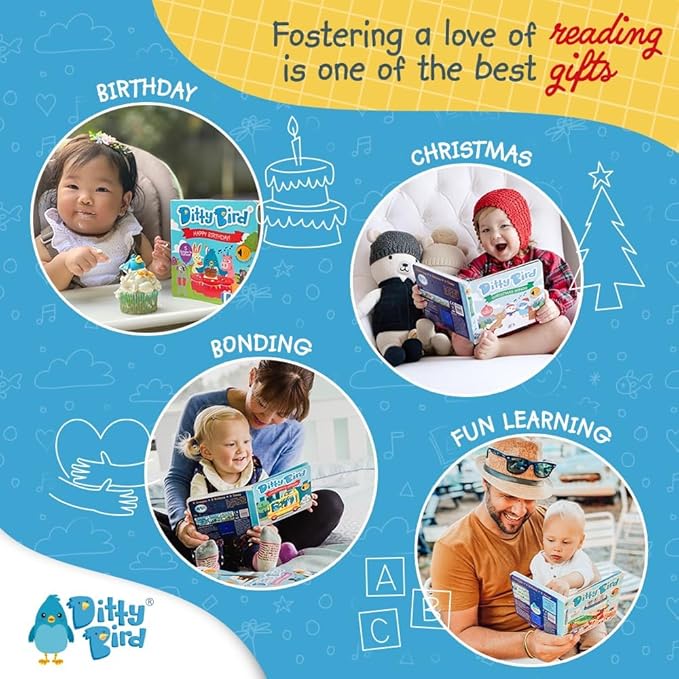 Ditty Bird Chinese & English Nursery Rhymes | Bilingual Musical Book for Toddlers & Babies | Fun, Interactive Sound Book for Learning Mandarin