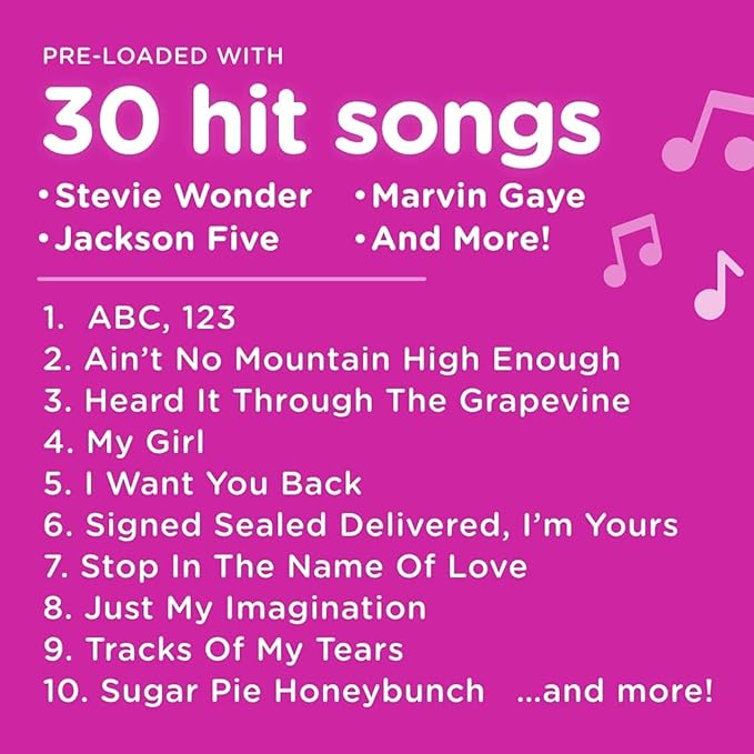 Move2Play, Kids Karaoke Microphone | Includes Bluetooth & Pre-Loaded Songs | Birthday Girls Present for All Ages, 2, 3, 4, 5+ Year Old Girls, Boys & Toddlers (Purple)