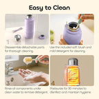 QIBOX Portable Bottle Warmer for Travel - 3Min Fast Heating of Breast Milk and Formula, 36W Fast Charge, 17 Ounces Large Capacity, Baby Bottle Warmer On The Go for Outdoor Airplane and Car