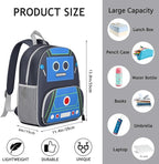Toddler Backpack for Boys 3-8: Preschool Kindergarten Backpack - Cute Kids Backpacks for Boys-Robot