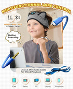 Kids Headphones, Bluetooth Headband Earphones for Children,Baby,Toddlers.Kids Headband Headphones for Home,Plane & Car Travel Accessories with Wired Playback 3.5 MM Jack, Wireless & Wired Palyback
