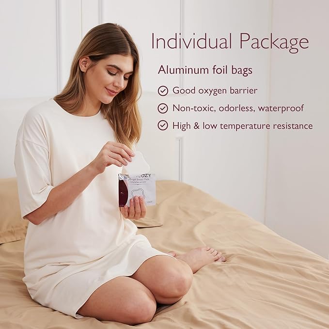 Momcozy Hydrogel Nipple Pads with Soothing Lanolin, Soothies Gel Nursing Pads Provide Instant Cooling Relief for, Breastfeeding Essentials, 12 PCS