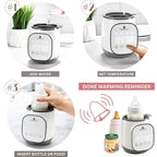 Baby Bottle Warmer for Breastmilk - 5-in-1 Feeding Bottle Warmers for all Bottles, Food Jars, and Breastmilk Bags - Smart Accurate Temperature Control, Automatic Shut-Off Milk Warmer for Baby