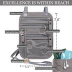 Neck Wallet - Rfid Wallet Women - passport holder for travel - Travel Wallet Passport Holder For Travel Women - 10.3x6.8inch (Light Gray)