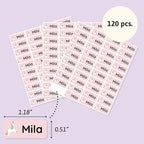 Personalized Name Labels for Kids (120) – Custom Waterproof & Durable Stickers for Clothing, Daycare, Office & School Supplies - Unicorns