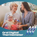 TrelaCo 20 Pcs Thermometer for Adults Digital Oral Thermometer for Fever Basal Body Fast Reading Flexible Tip for Underarm Rectal Mouth Temperature Measurement