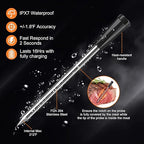 INSMART Wireless Smart Meat Thermometer,330FT Bluetooth Range,100% Waterproof,Precision Cooking Grilling,Multi Sensors,for BBQ,Oven,Grill,Kitchen,Smoker, Rotisserie Turkey Beef/iOS & Android App