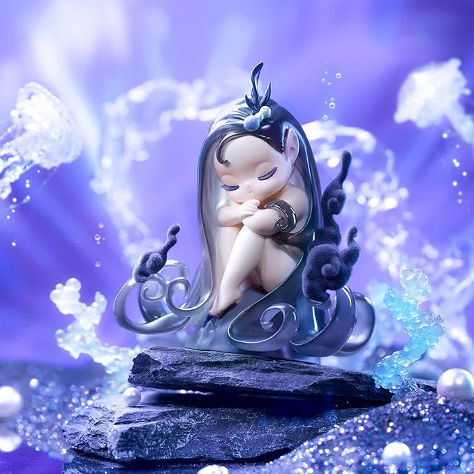 52TOYS Sleep Sea Elves Series Figurine Whole Set Action Figure Collectible Toy Desktop Decoration 3.3 Inch Gift for Birthday Party Holiday
