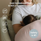 snuggle me Organic Nursing Pillow (New 2025 Design) | Bottle & Breastfeeding Pillow with Organic Cotton Cover & Fiberfill, Machine Washable Feeding Pillow, Newborn Essentials Must Haves (Petal) - v2