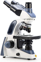 SWIFT Compound trinocular Microscope, 40X-2500X Mechanical Stage Microscope for Adults with 10MP Camera and Slides,Software Windows/Mac Compatible