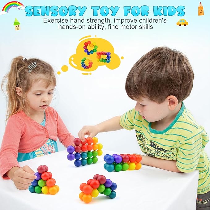 3PCS Autism Sensory Toys for Autistic Children , Sensory Fidget Toys for Adults Kids, Autism Toys for Toddlers 3-4, Travel Toys Gifts for Kids Ages 3 4 5 6 7+ ,Toddler Toys for Boys(A)