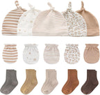 Baby Hats Mittens and Socks Set Cotton Newborn Hat Beanie Soft Infant Girls Boys Caps Gloves 0-6 month