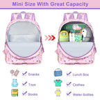 Accmor Toddler Backpack Leash, Cute Unicorn Baby Backpacks with Anti Lost Wrist Link, Mini Kids Backpack Leash Walking Harness for Outdoor Travel, Small Backpack Tether for Boys Girls 1-3 (Pink)