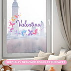 Personalized Name Wall Decals for Girls Bedroom - Butterfly Pink Room Decor with Rainbow Options - Multiple Sizes