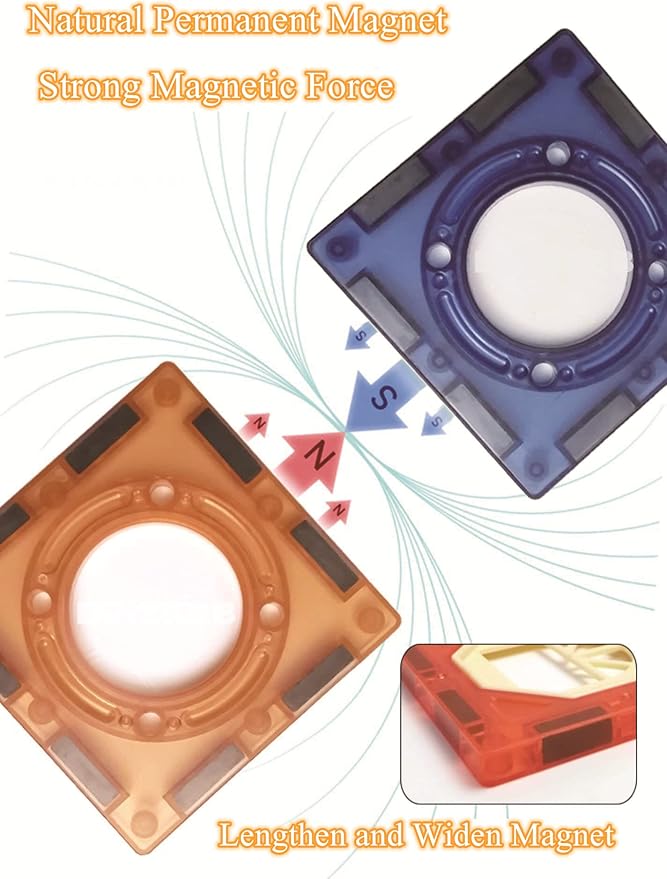 BINZKBB Light Magnetic Tiles Building Blocks for Kids,3D Clear Educational STEM Building Toys,Magnetic Marble Run Blocks Toys for Kids Ages 3 4 5 6 7 8 10+Year Old Boys Girls Creative Gift(110 PCS)