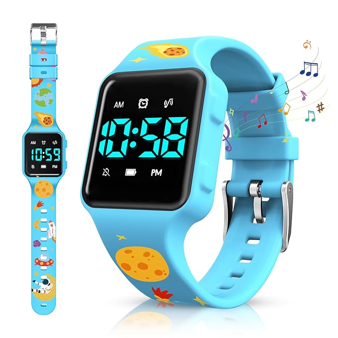 Potty Training Watch for Toddlers & Kids with Countdown, Flashing Lights, Fun Music or Vibration Alerts - Waterproof Interactive Toilet Training Reminder for Boys & Girls Ages 2-9