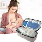 Insulated Breastmilk Cooler Bag with 2 Ice Packs - Breastmilk Cooler Organizer Bag for Daycare, Breastfeeding Mom Travel Outdoor