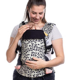 Beco Gemini Baby Carrier Newborn to Toddler - Front, Back and Hip Seat Carrier, Baby Carrier Backpack & Baby Front Carrier with Adjustable Seat, Ergonomic Baby Holder Carrier 7-35lbs (Jade Leopard)