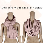 Peekaboo Nursing Cover Up for Breastfeeding - Breathable Knit - Soft Organic Cotton & Cashmere Breast Feeding Poncho for Women - Privacy Feature - Includes Mesh Laundry Bag (Mauve)