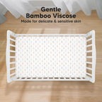 KeaBabies 2-Pack Baby Crib Sheets for Boys, Girls - 52x28 Viscose Derived from Bamboo Toddler Bed Sheets Neutral, Fitted Crib Mattress Cover for Standard Baby Bedding, Soft & Cozy (Jolly Rainbow)