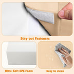 4-Piece Soft PU Leather Toddlers Climbing Toys, Baby Foam Climbing Blocks for Toddlers 3, Foam Play Gym Climbing Structures, Indoor Climb and Crawl Activity Play Set (White and Coffee)