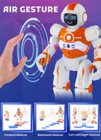 Robot Toys for Kids,Programmable Remote Control Smart Walking Dancing Robot Toy with Gesture & Sensing for Age 4 5 6 7 8 9 10 Year Old Boys for Birthday Present,Orange