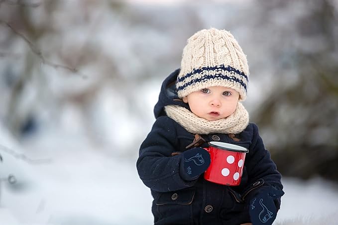 Toddler Gloves Kids Mittens Winter Warm Lined Fleece Gloves Waterproof Snow Baby Mitten for Boys Girls