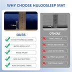 Baby Play Mat for Floor,1.3" Thick Elasti-Foam 74×50 Playpen Mat for Toddlers Infant kids,Water-Repellent Soft Coral Velvet for Tummy Time, Non-Slip Backing for Crawling,Tatami Style(Dark Blue)