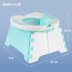 Jool Baby Portable Potty Training Chair with Travel Bag and 30 Liners, Foldable, Indoor/Outdoor Use, Camping (Aqua)