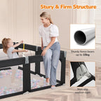 Dripex Foldable Playpen for Babies and Toddlers, 71"×69" Extra Large Baby Playpen, Indoor & Outdoor Safety Gate Collapsible Play Pen, Baby Fence Play Area with Visible Mesh, Black