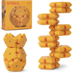 Speks Geode Matte Pentagons Magnetic Fidget Toy for Adults | Quiet Sensory Toy for Stress Relief & Anxiety, Office Desk Toy & Top Gadget Gift Idea | Solar Flare, 12-Piece Set